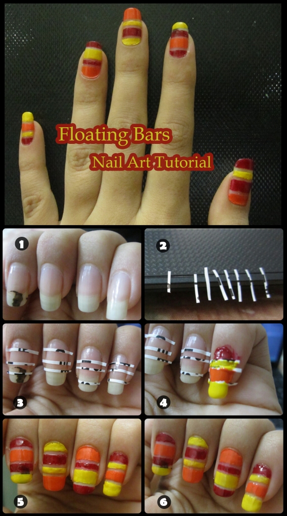 floating bars autumn nail art tutorial